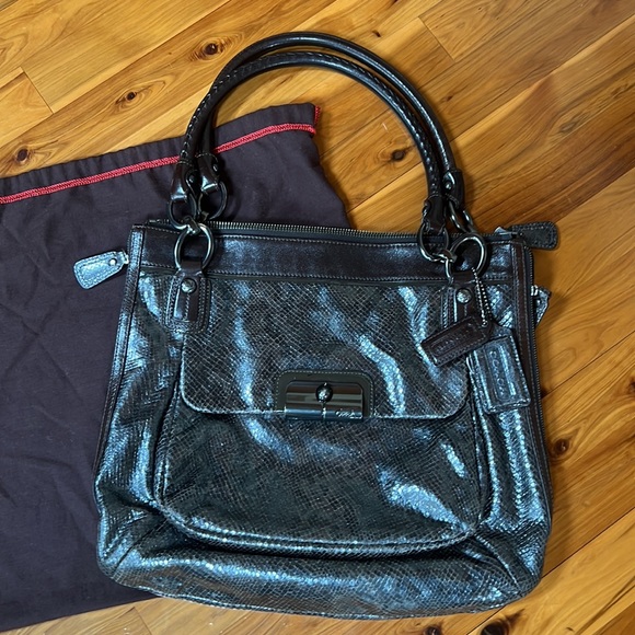 Coach Embossed Python Kristin Satchel #18307 - Picture 2 of 7